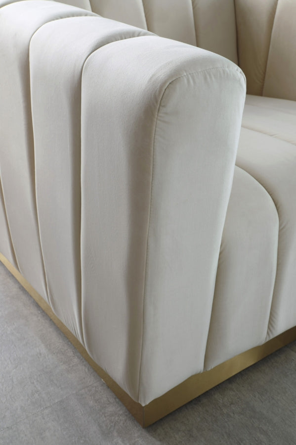Fauteuil d'appoint rembourré en chenille Vivi