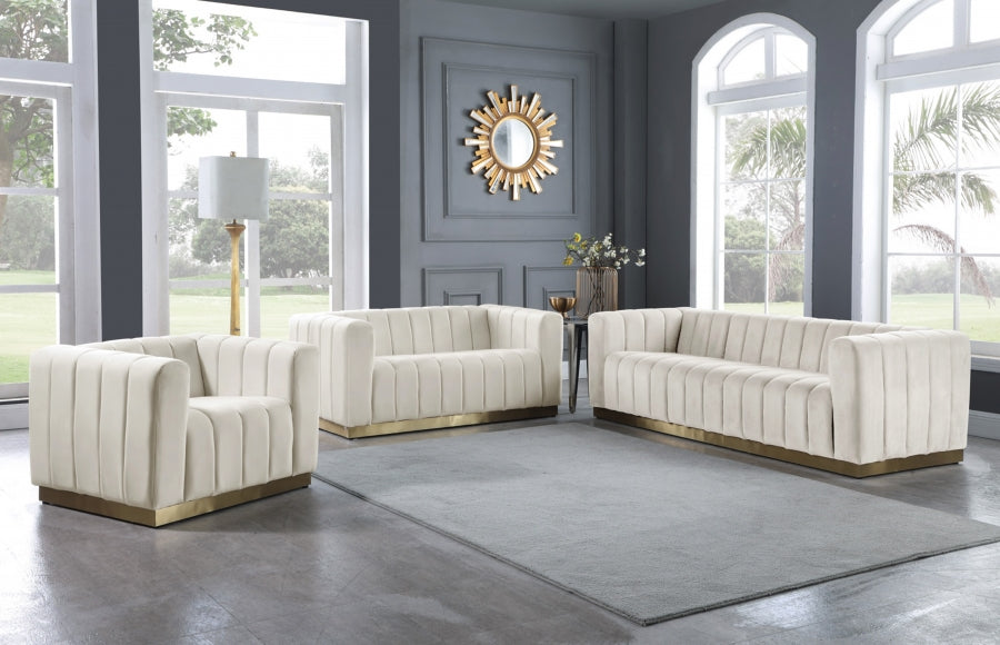 Fauteuil d'appoint rembourré en chenille Vivi