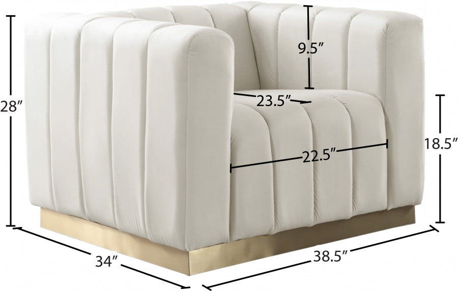 Fauteuil d'appoint rembourré en chenille Vivi