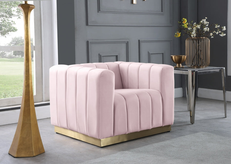 Fauteuil d'appoint rembourré en chenille Vivi