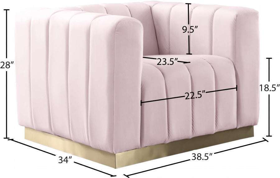 Fauteuil d'appoint rembourré en chenille Vivi
