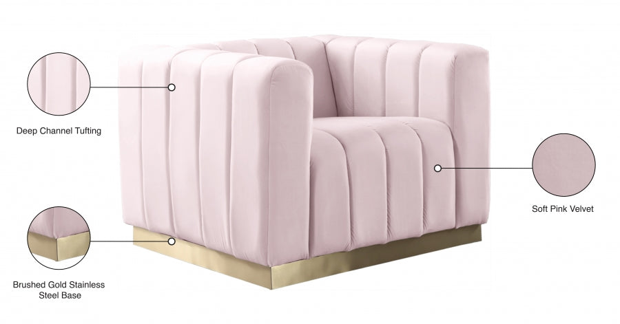 Fauteuil d'appoint rembourré en chenille Vivi