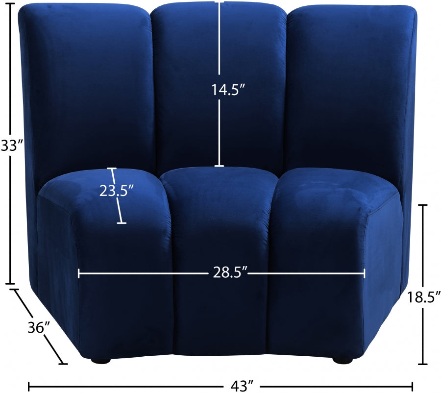 Infinity Velvet Upholstered Modular Chair