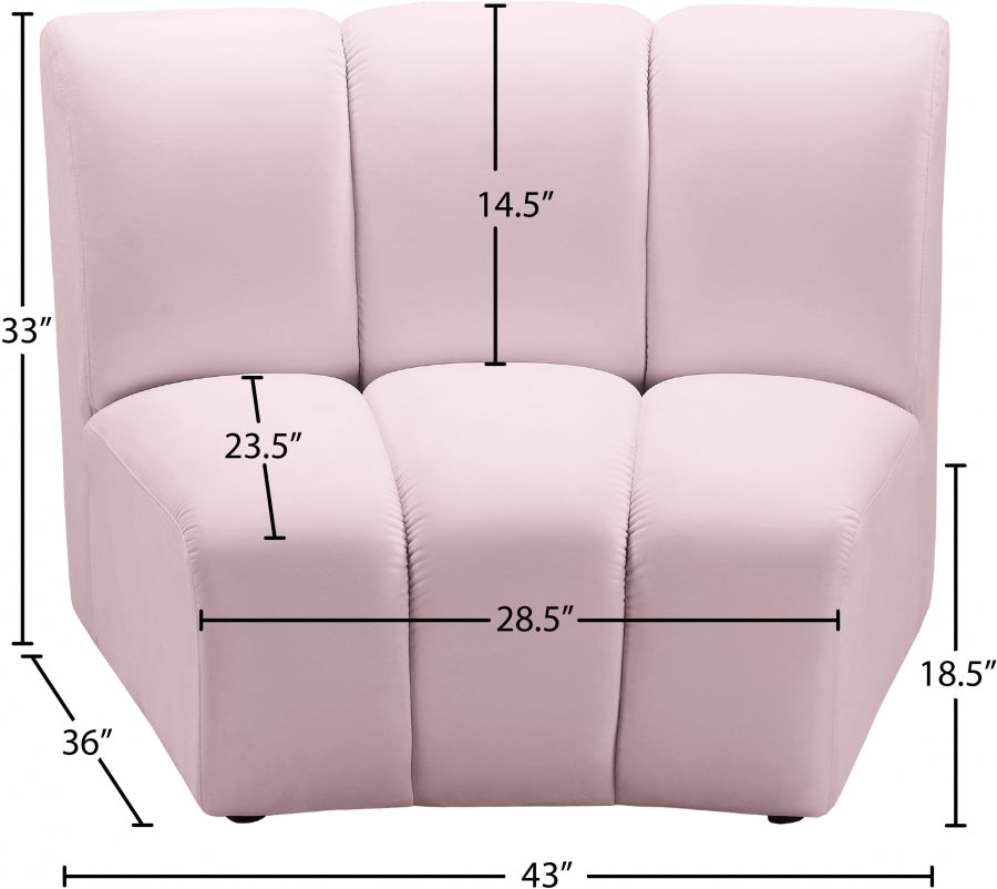 Infinity Velvet Upholstered Modular Chair