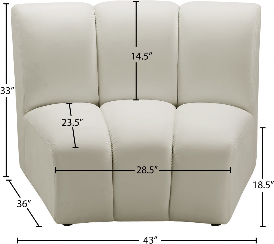 Infinity Velvet Upholstered Modular Chair