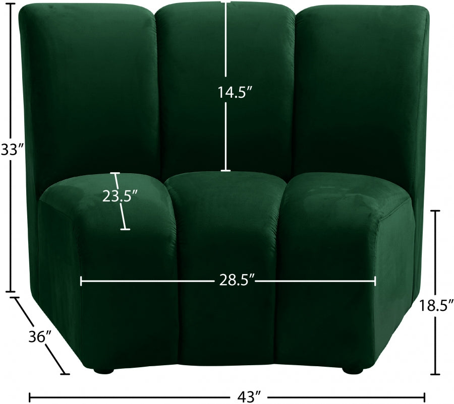 Infinity Velvet Upholstered Modular Chair