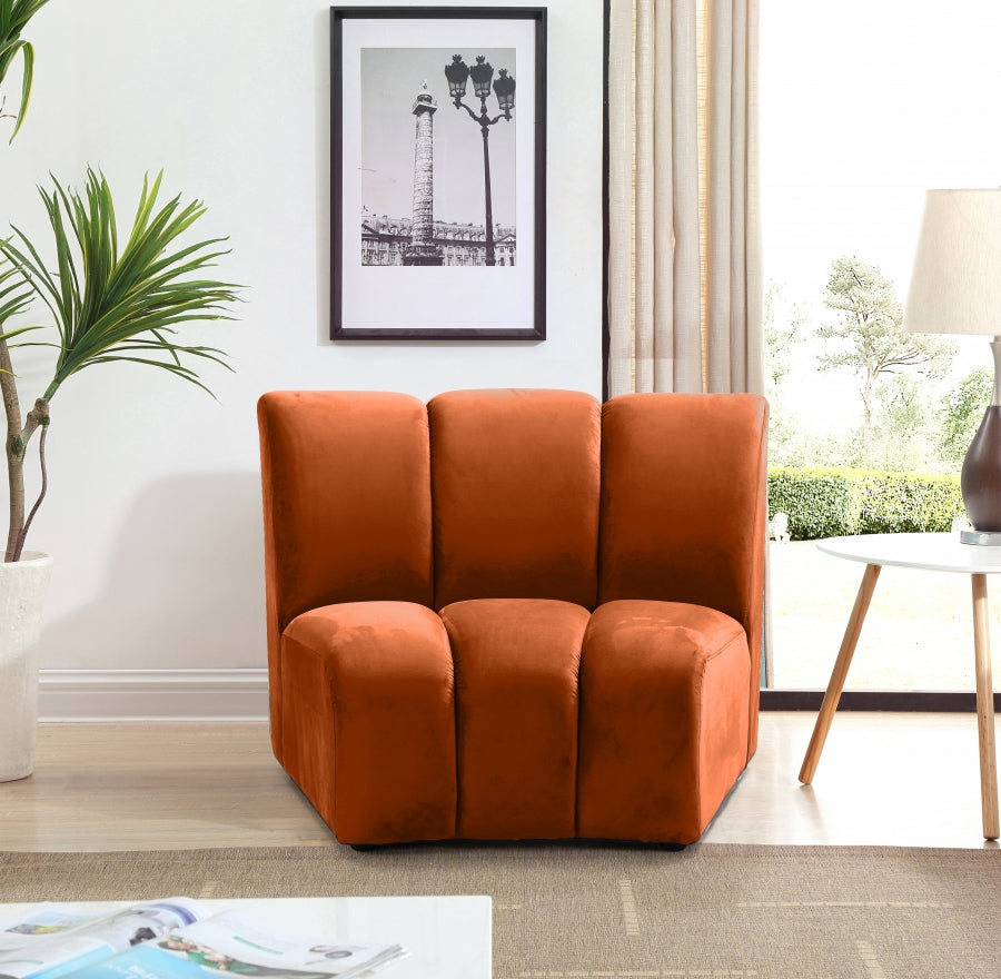 Infinity Velvet Upholstered Modular Chair