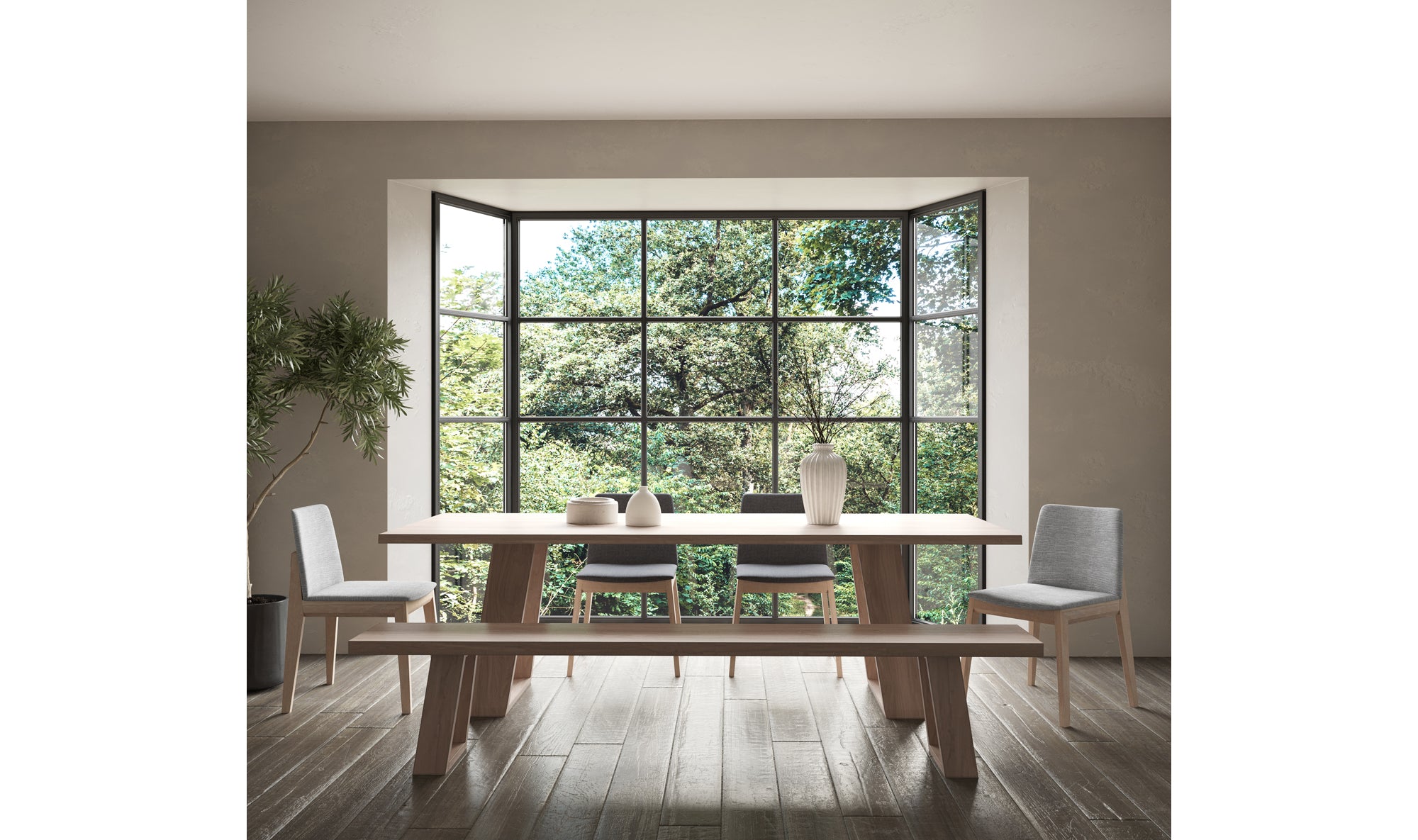 Deco Oak Dining Chair Set Of 2
