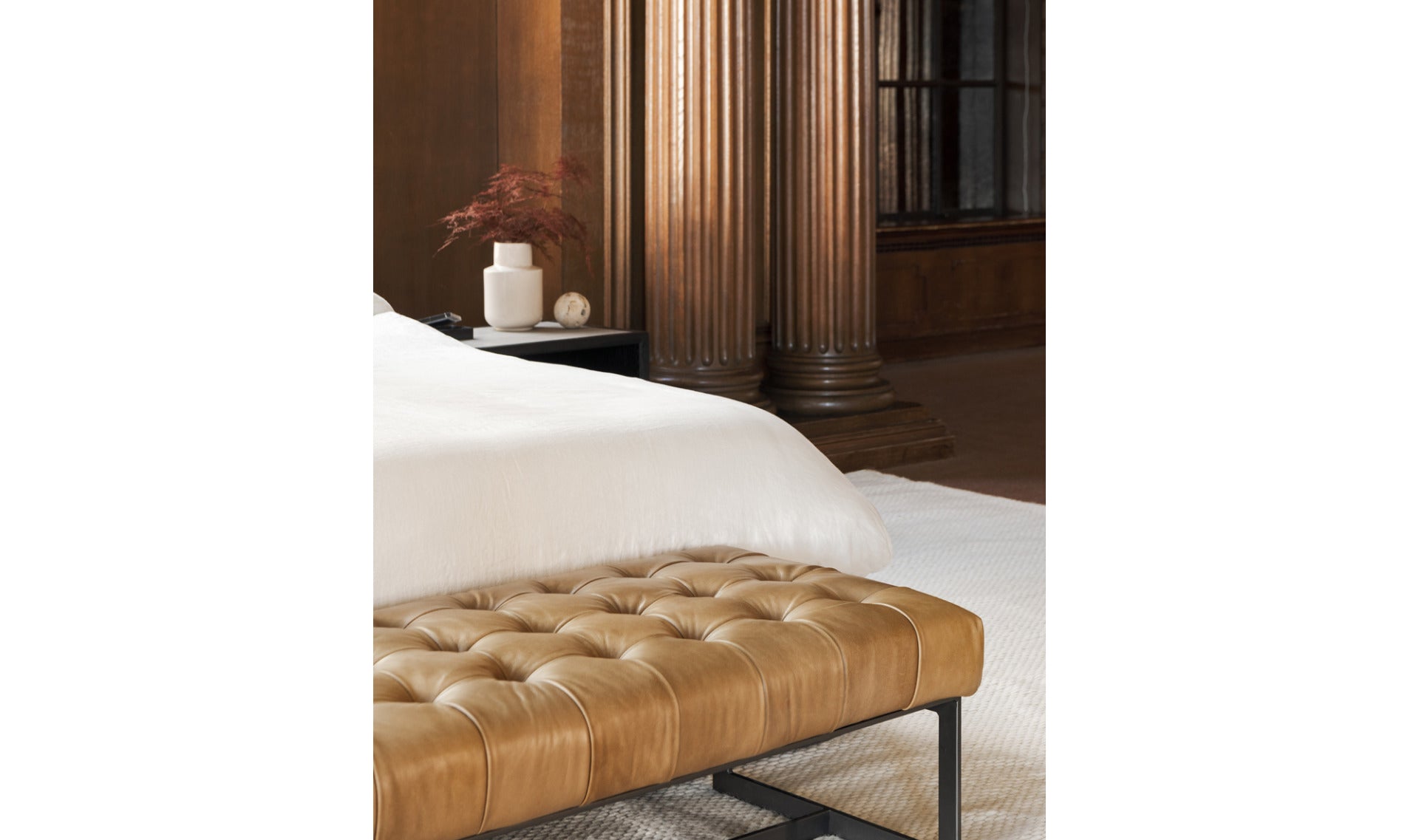 Wyatt Leather Bench