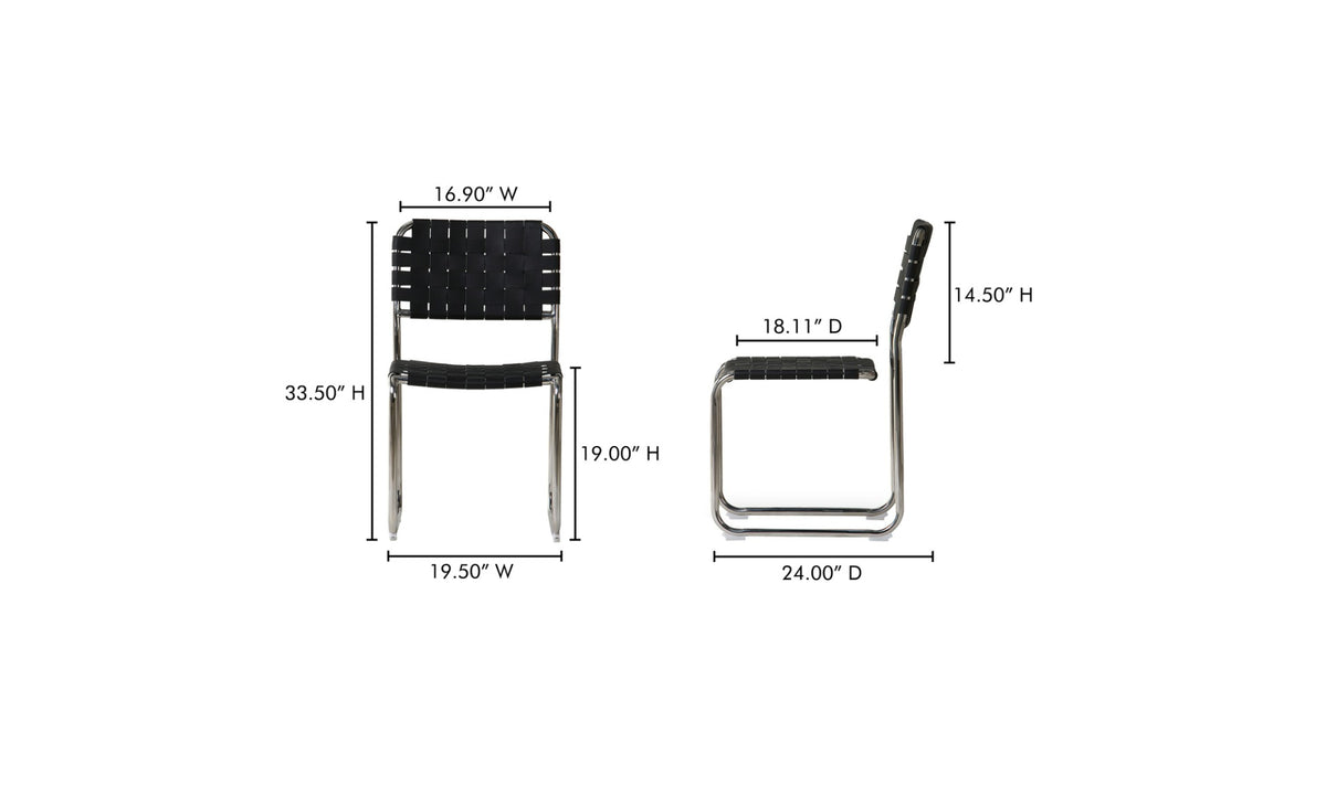 Moma Stainless Steel Dining Chair Set of 2