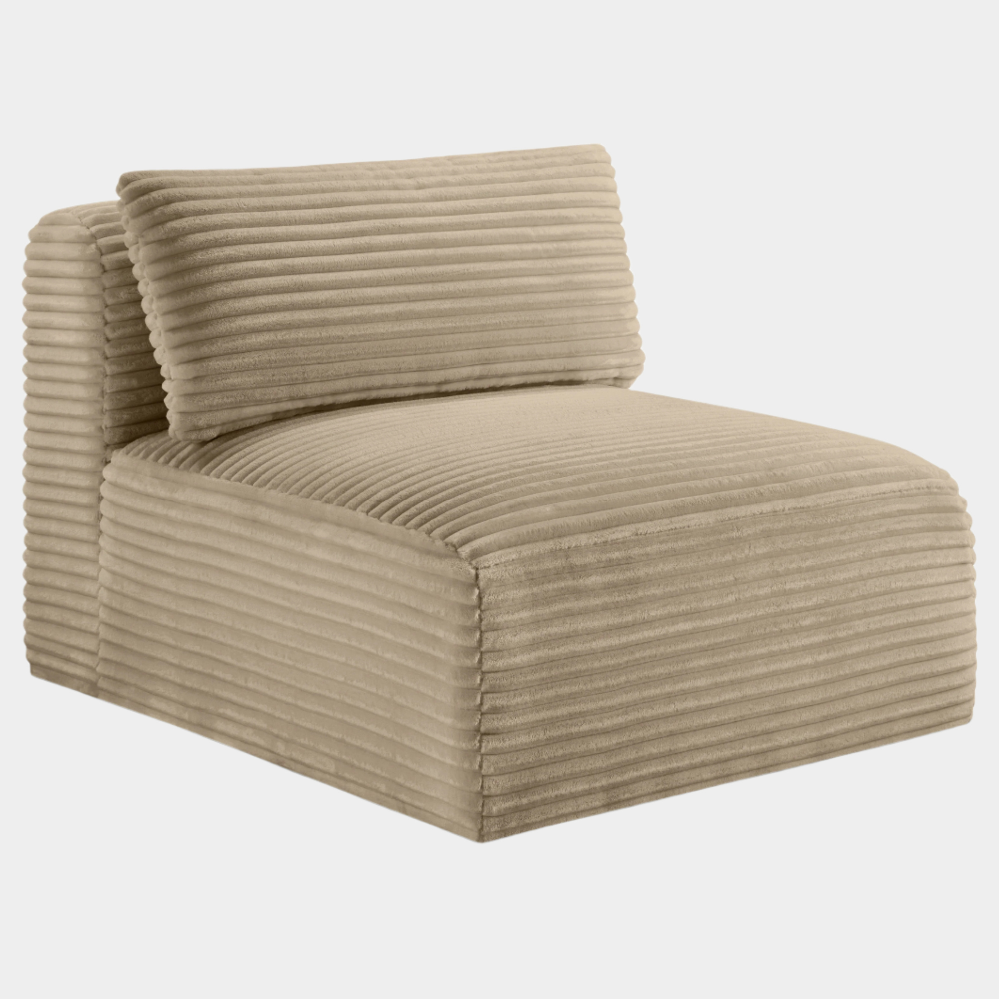 Shaggy Corduroy Performance Fabric Upholstered Accent Chair