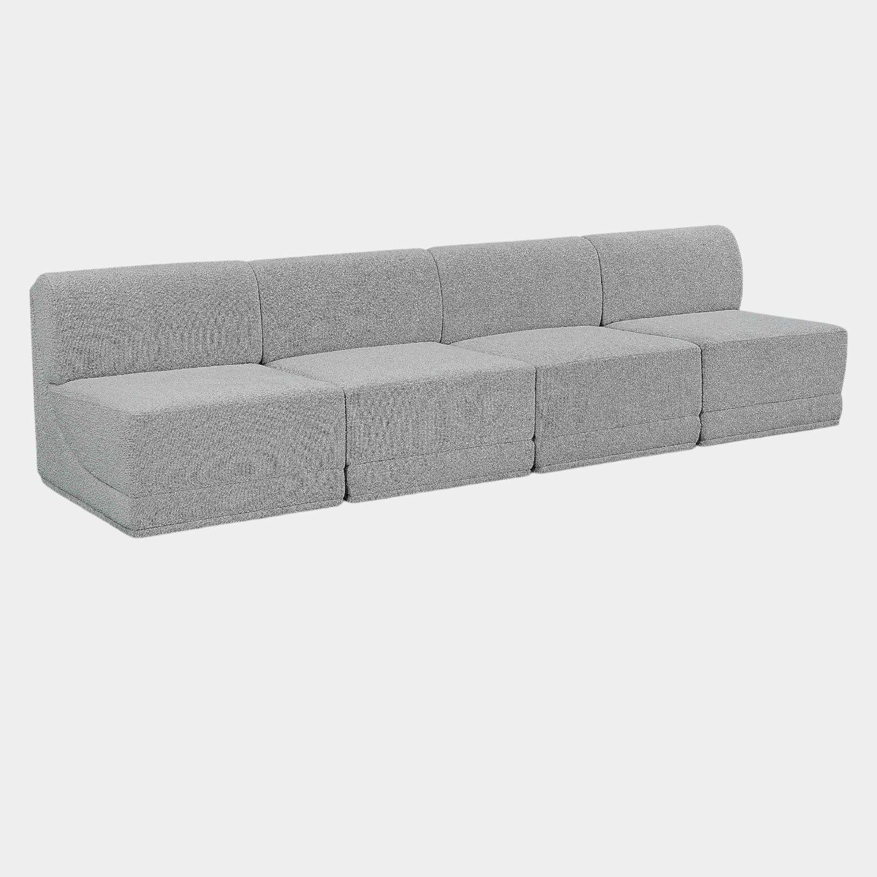 Canapé sans accoudoirs en tissu Boucle Ollie