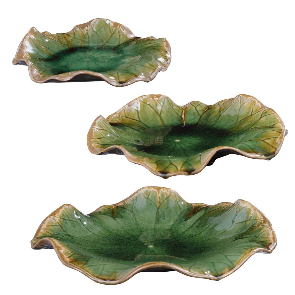 Abella Ceramic Outdoor Wall Decor, S/3