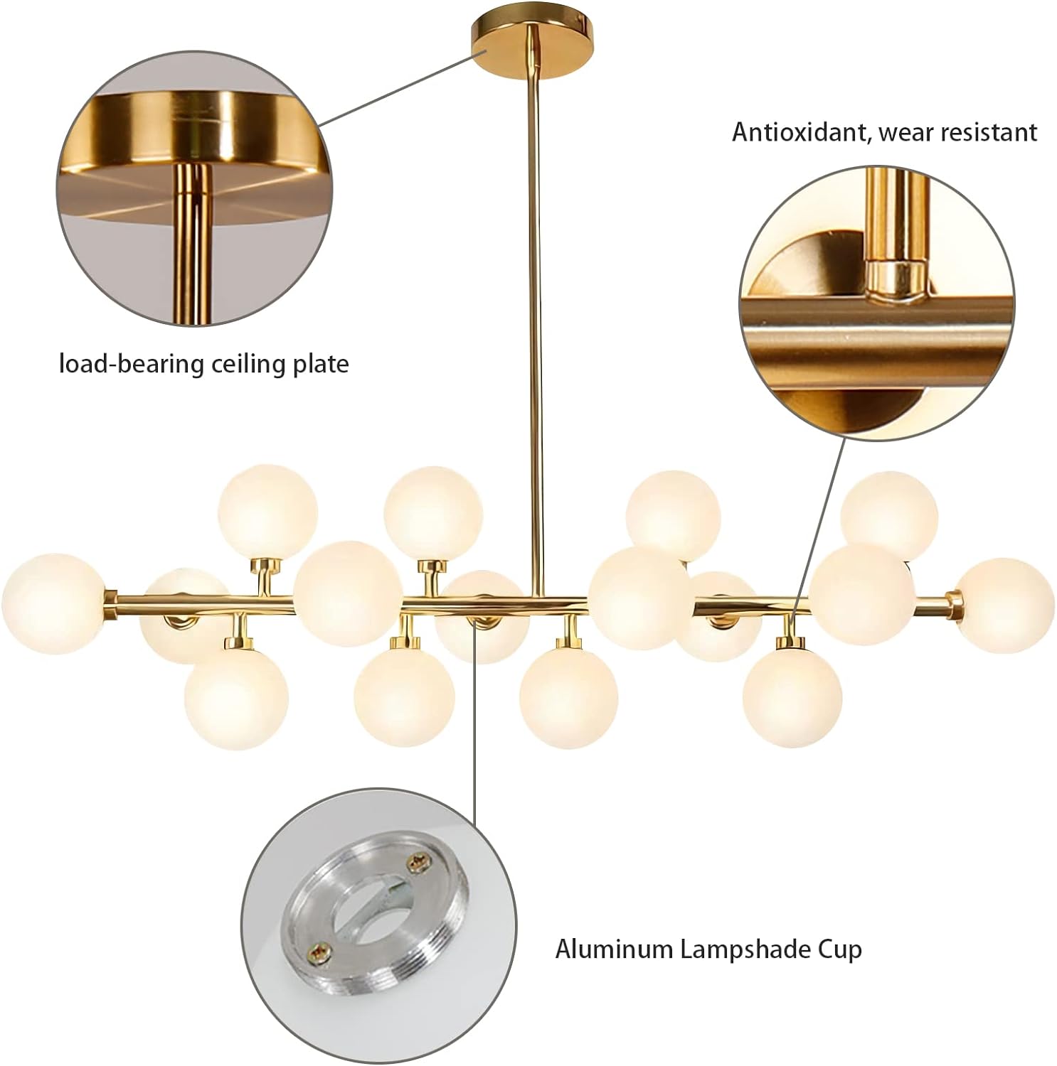 Lustre Suède - 16 lumières