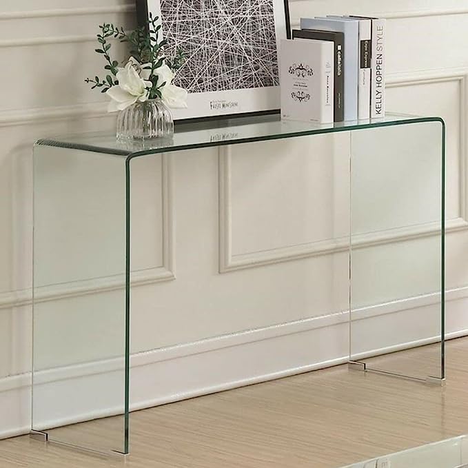 Bent Glass Console Table