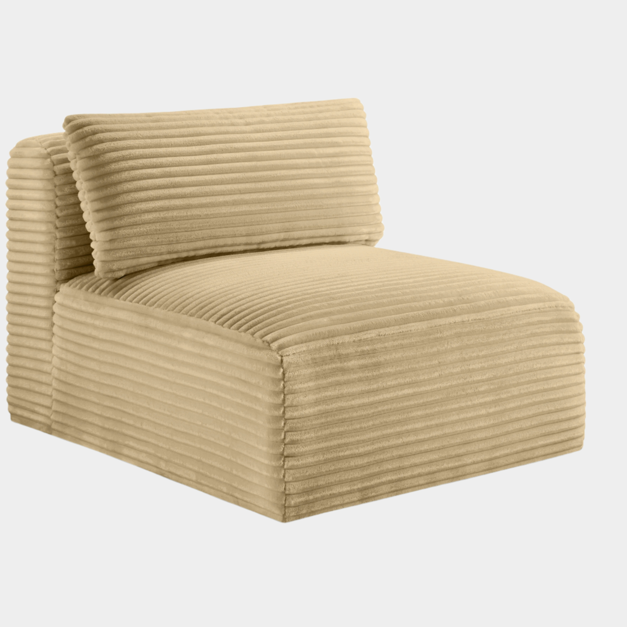 Shaggy Corduroy Performance Fabric Upholstered Accent Chair