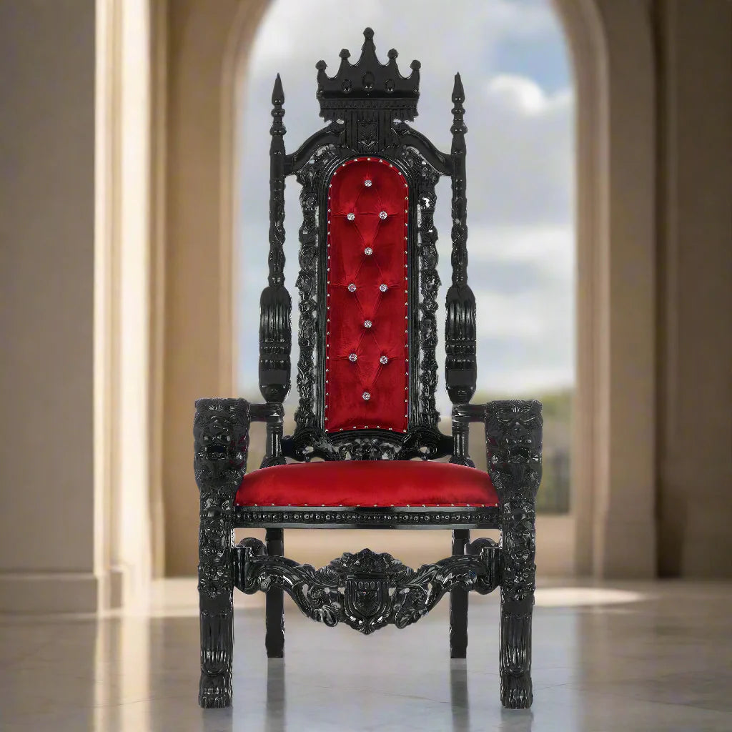 King David Crown Throne Chair - Velvet