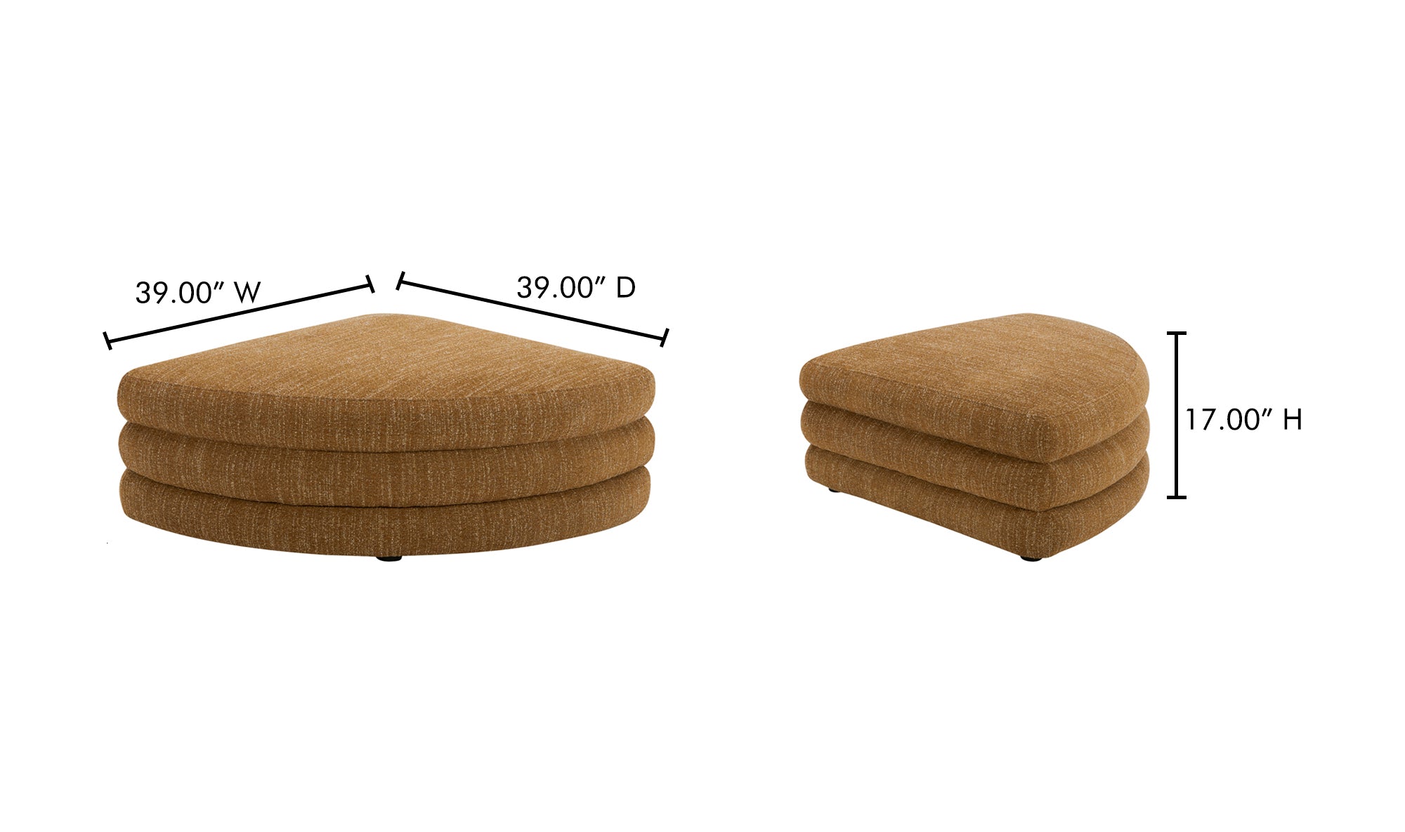 Lowtide Curved Ottoman