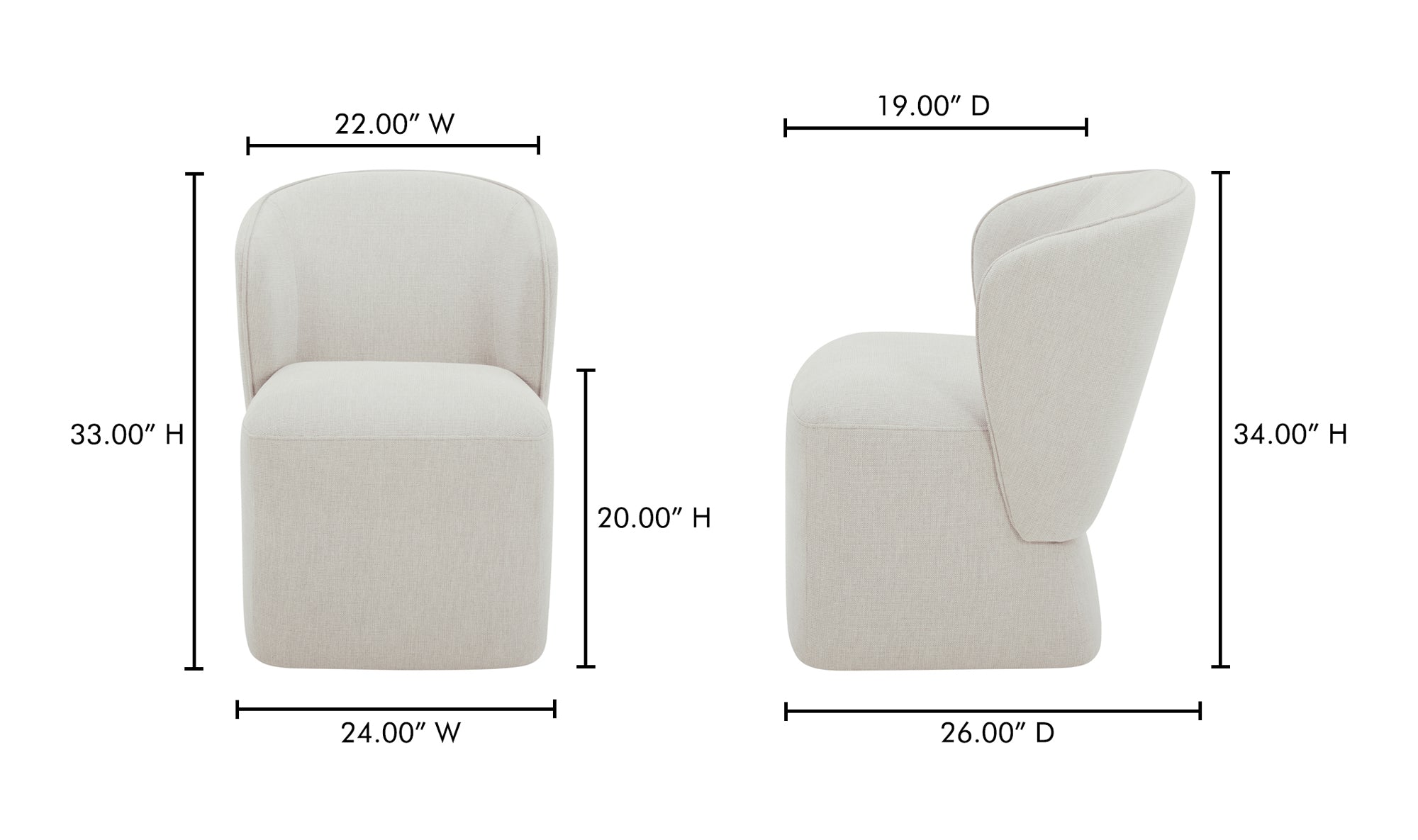 Larson Rolling Dining Chair