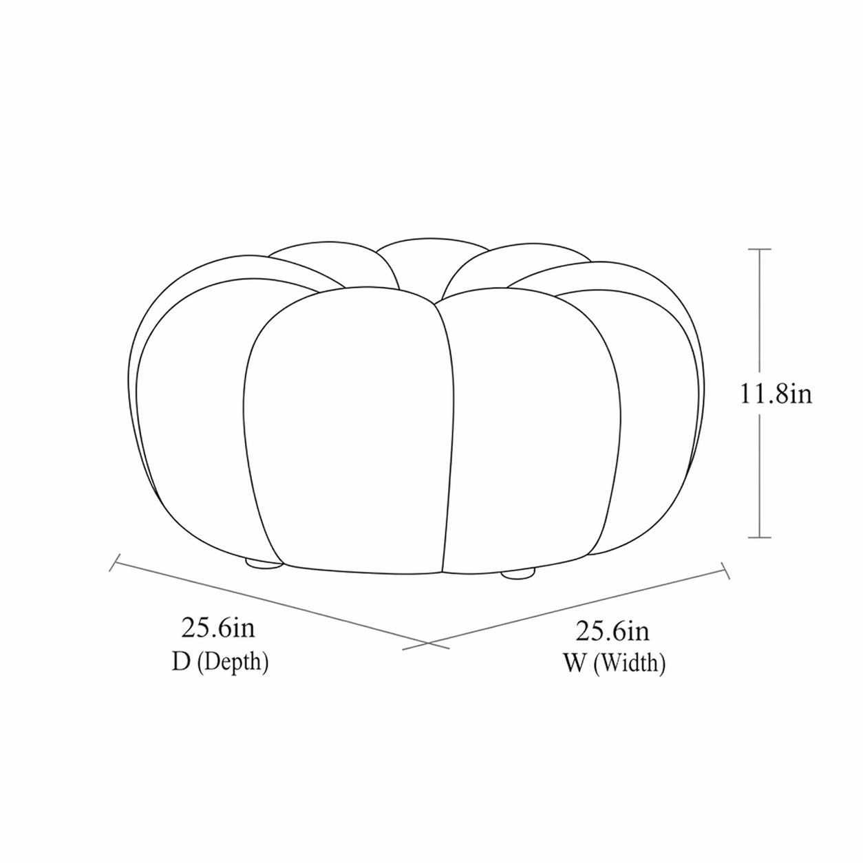 Fauteuil Boucle Pumpkin Lounge