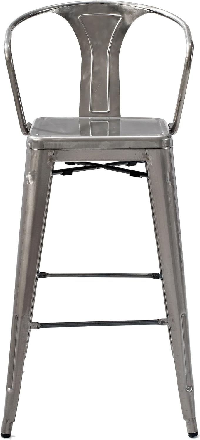 Tolix High Back Arm Stool