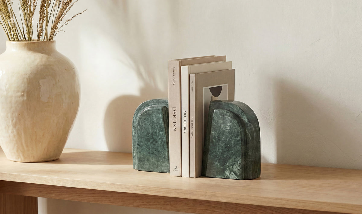 Zane Marble Bookends-Set of Two