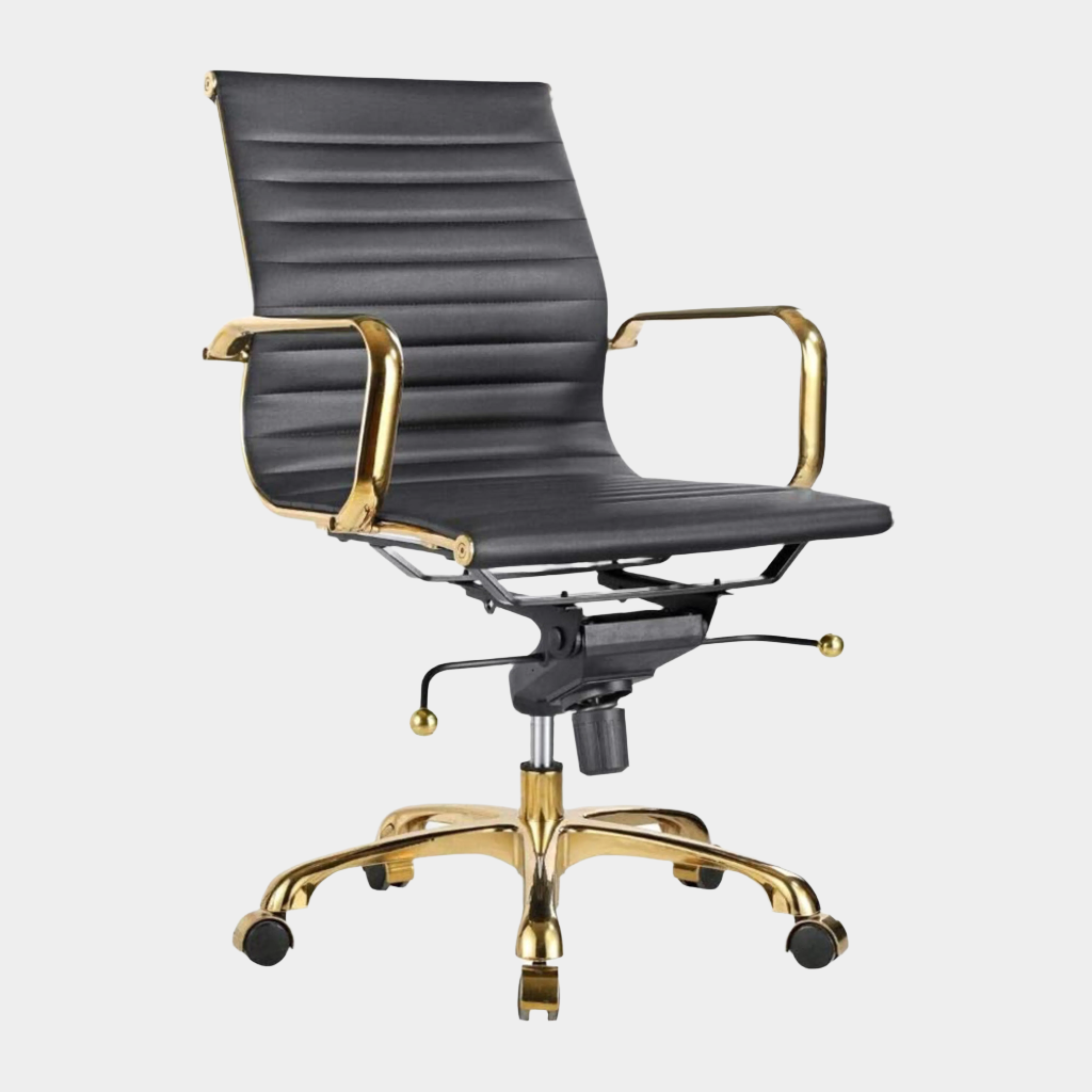 Eames Group Management Chair Gold Frame - Low Back