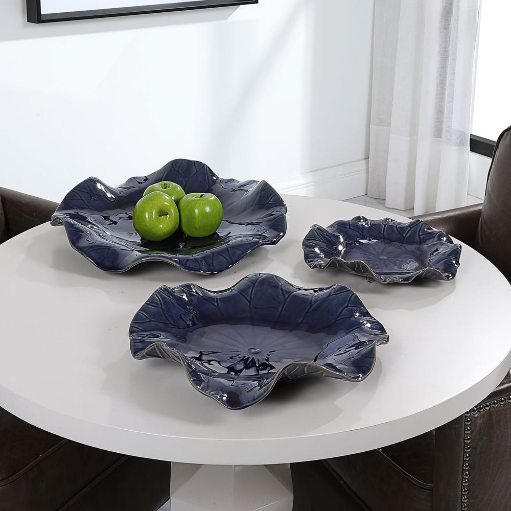 Abella Ceramic Outdoor Wall Decor, S/3