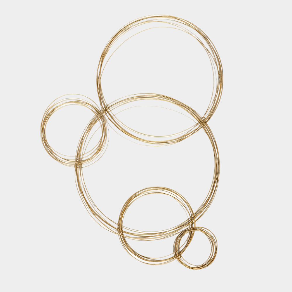 Golden Bubbles Metal Wall Decor