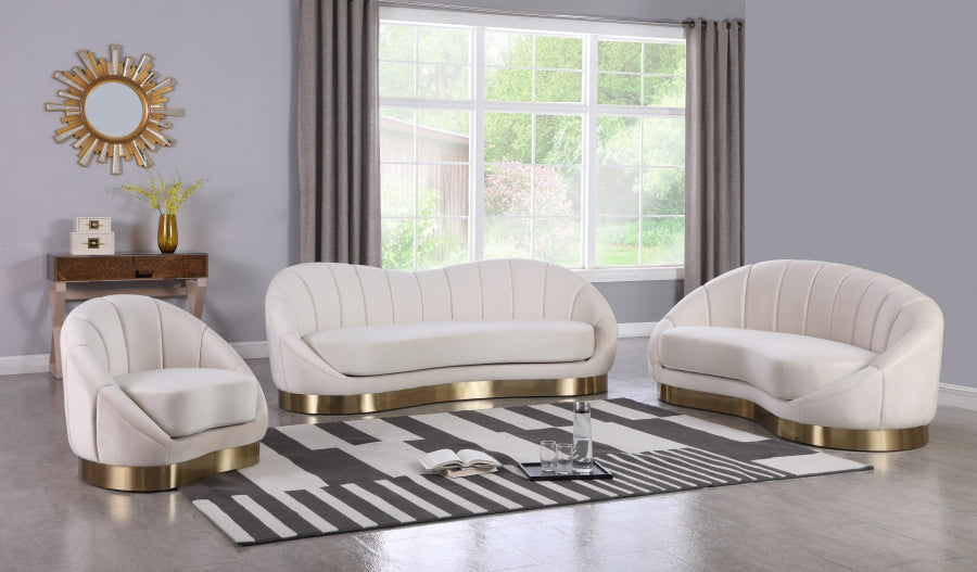 Fauteuil d'appoint rembourré en chenille Vivi