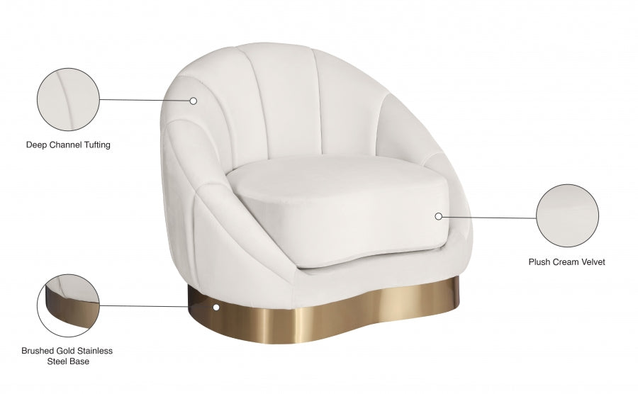 Fauteuil d'appoint rembourré en chenille Vivi