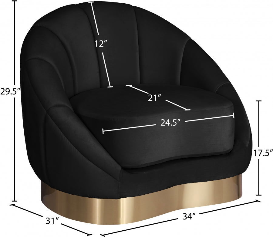 Fauteuil d'appoint rembourré en chenille Vivi