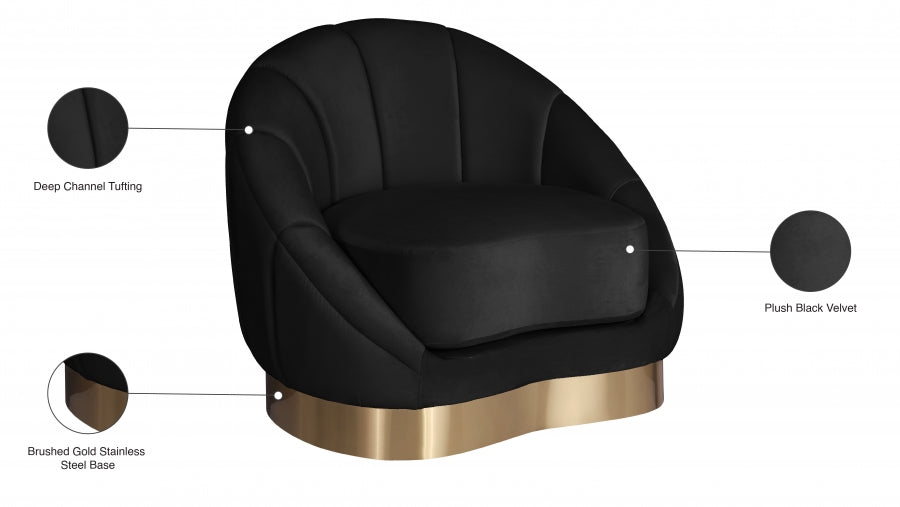 Fauteuil d'appoint rembourré en chenille Vivi
