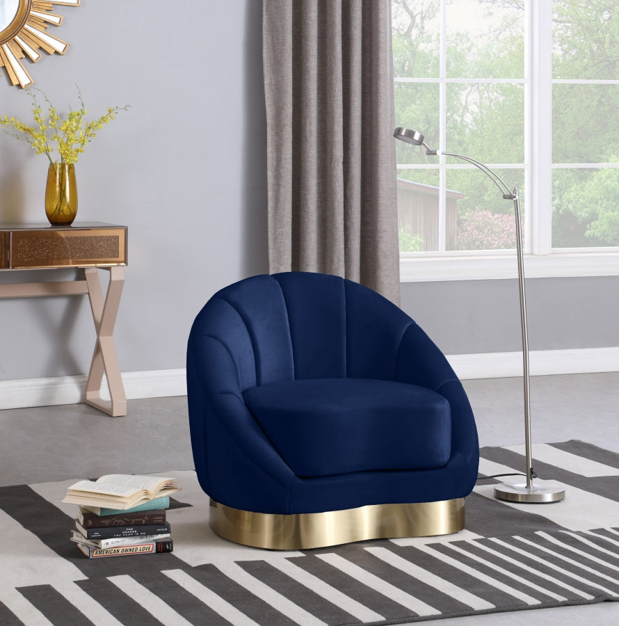 Fauteuil d'appoint rembourré en chenille Vivi