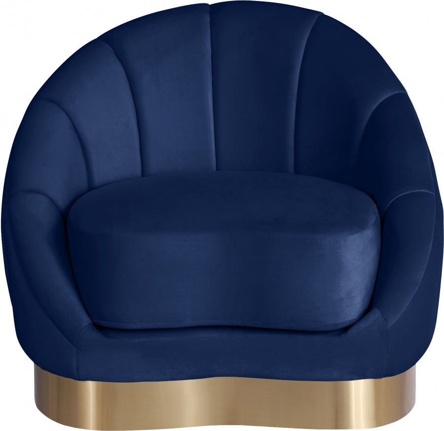 Fauteuil d'appoint rembourré en chenille Vivi