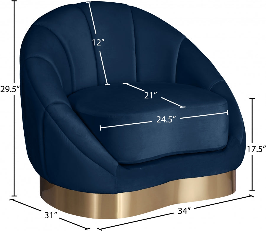 Fauteuil d'appoint rembourré en chenille Vivi