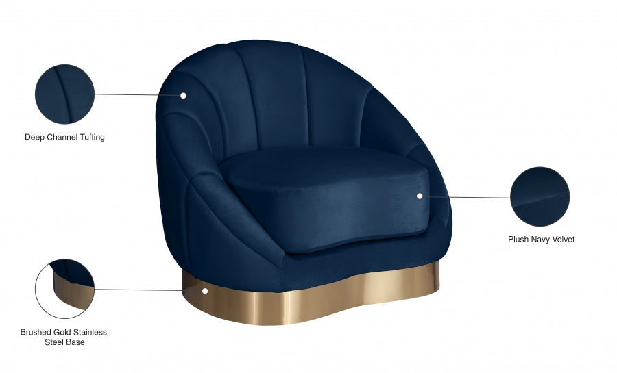 Fauteuil d'appoint rembourré en chenille Vivi