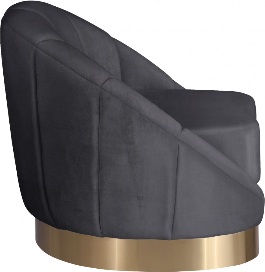 Fauteuil d'appoint rembourré en chenille Vivi
