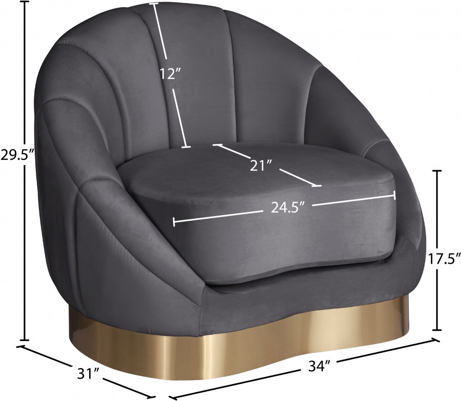 Fauteuil d'appoint rembourré en chenille Vivi