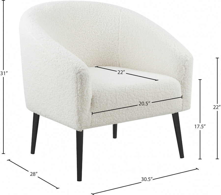 Fauteuil d'appoint rembourré en chenille Vivi