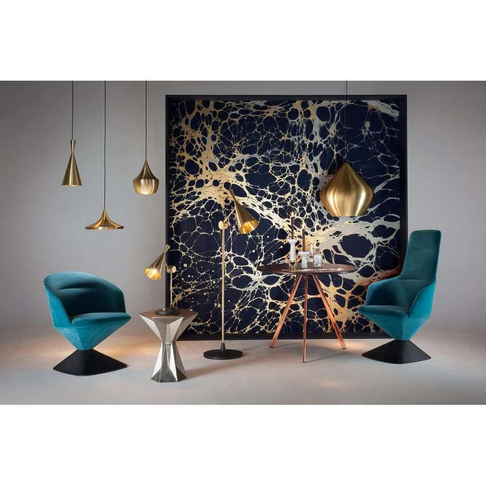 Suspension LED Beat Light Fat en laiton brossé - Tom Dixon