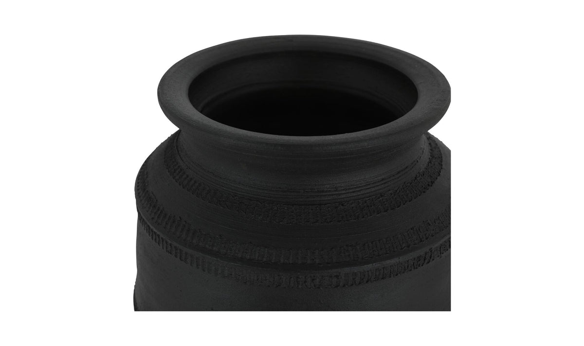 Astra Vessel Black Terracotta