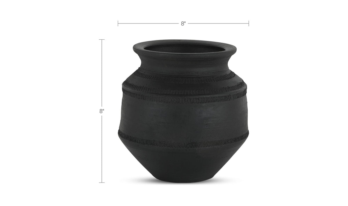 Astra Vessel Black Terracotta