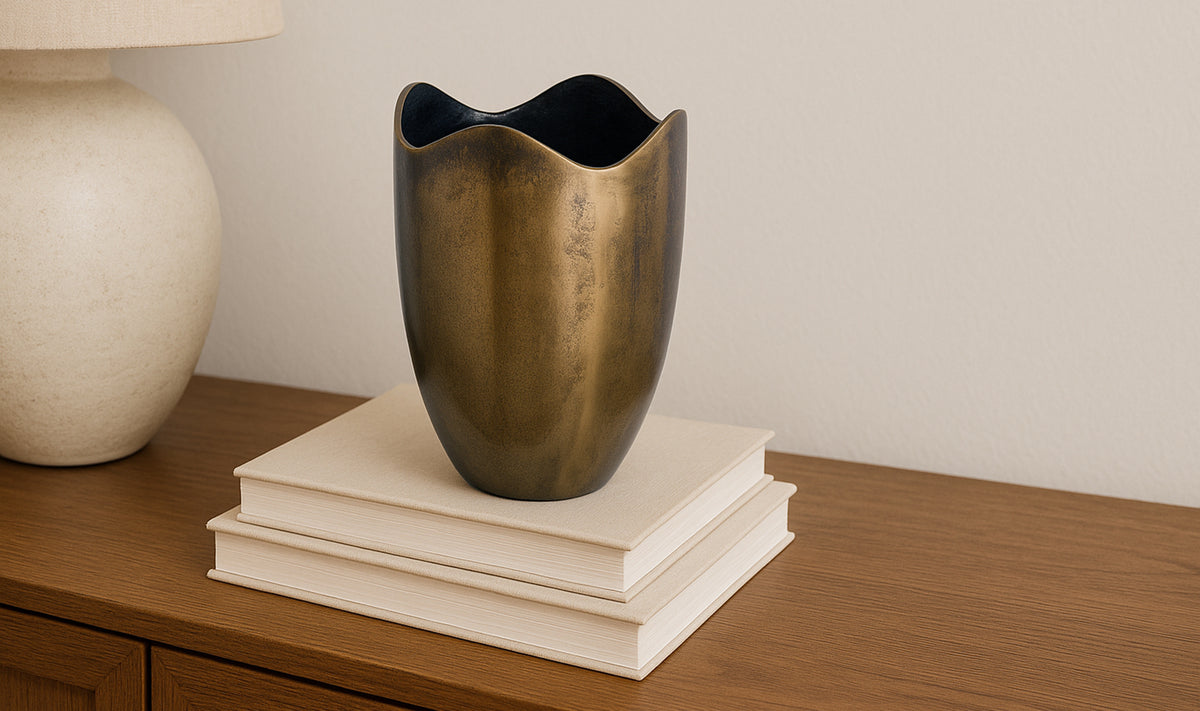 Athena Cast Aluminum Vase