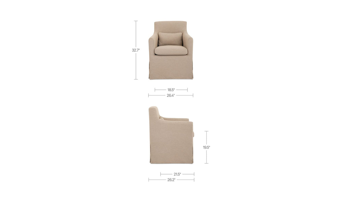 Lydia Outdoor Slipcover Dining Chair