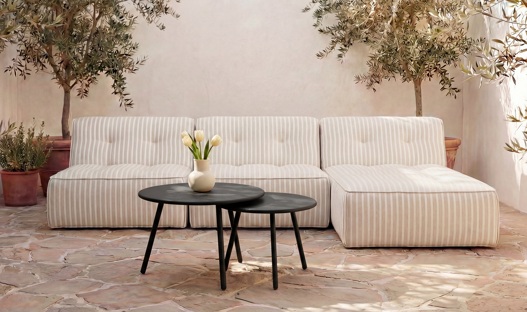 Kari Outdoor Nesting Coffee Table Set of 2