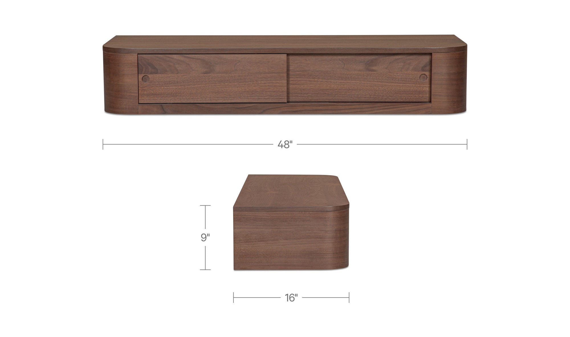 Round Off Floating Console Table