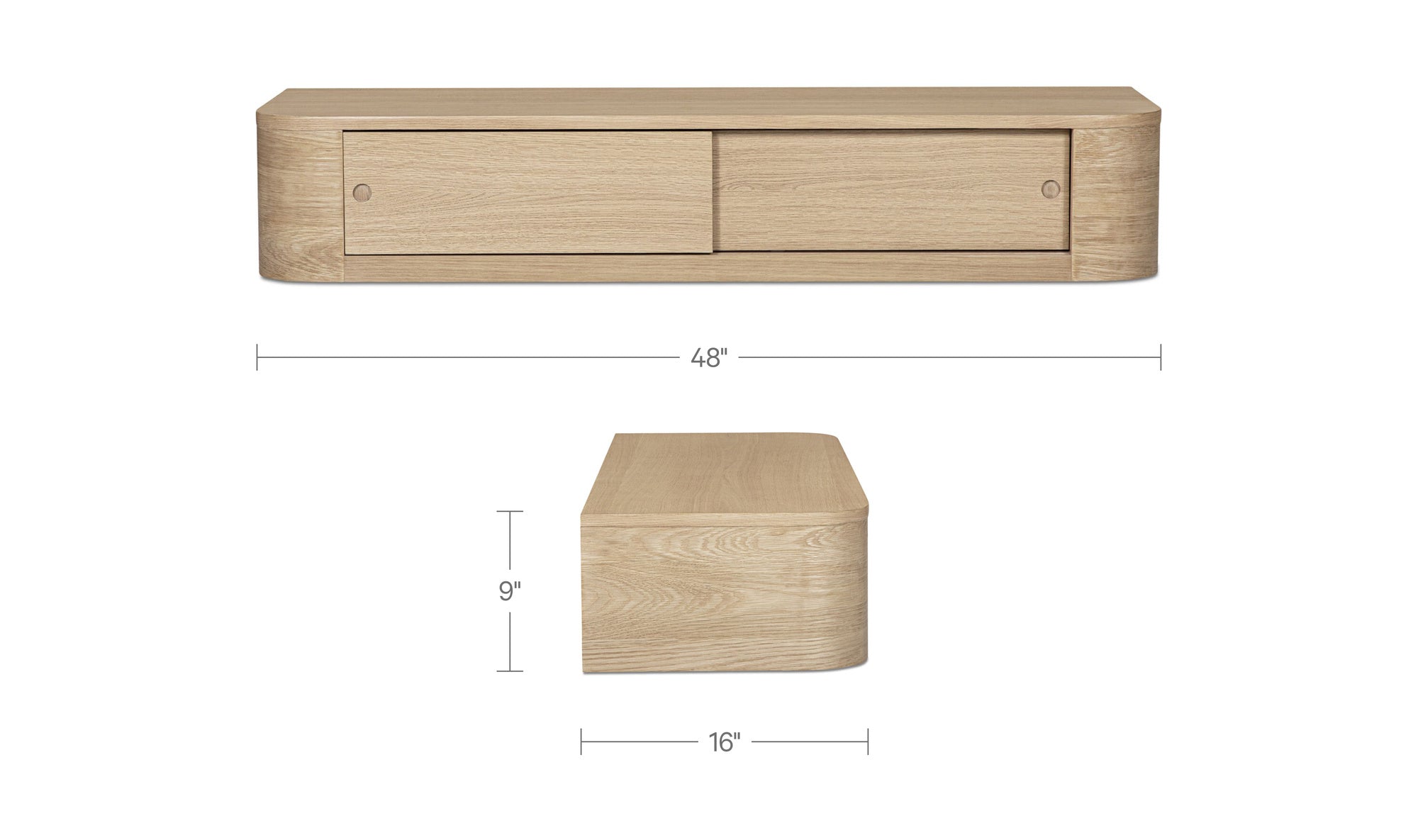 Round Off Floating Console Table