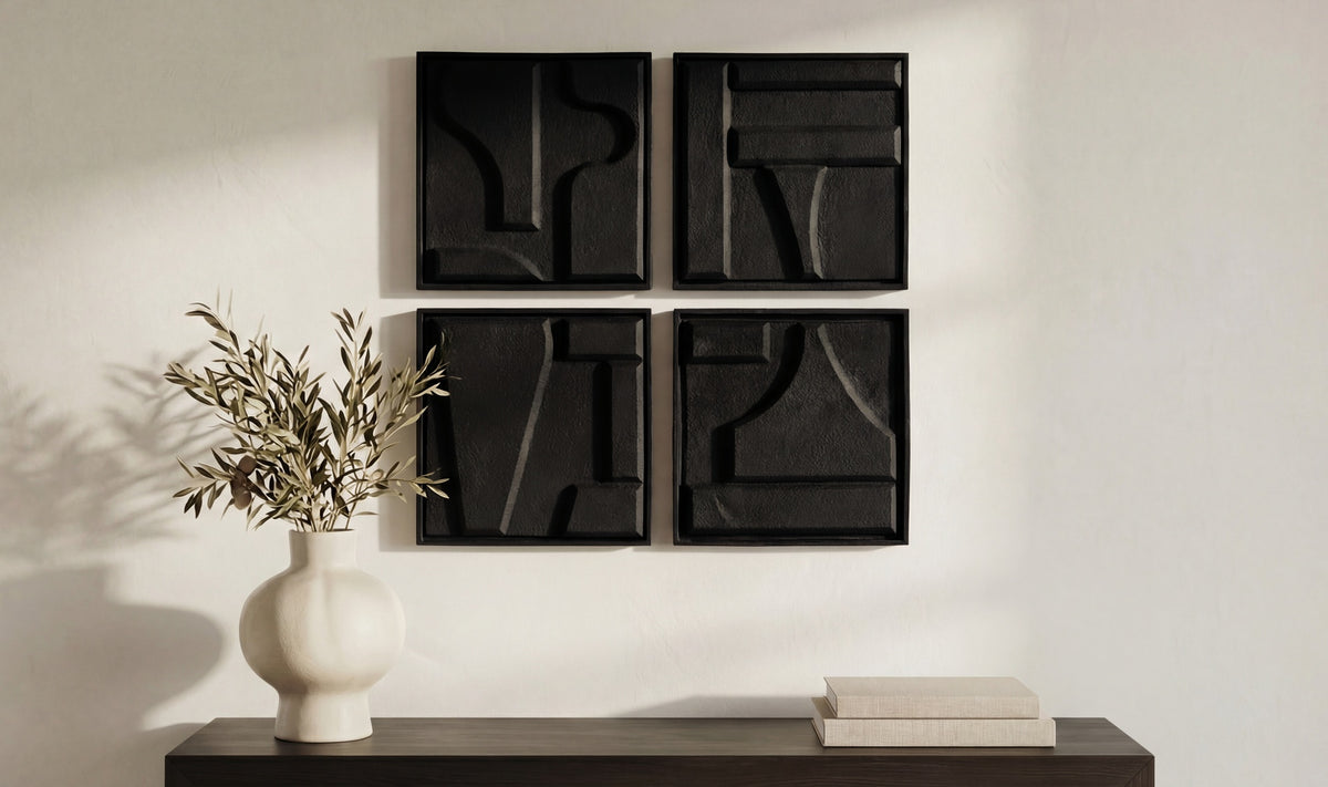 Alva Wall Sculpture-Set of 4