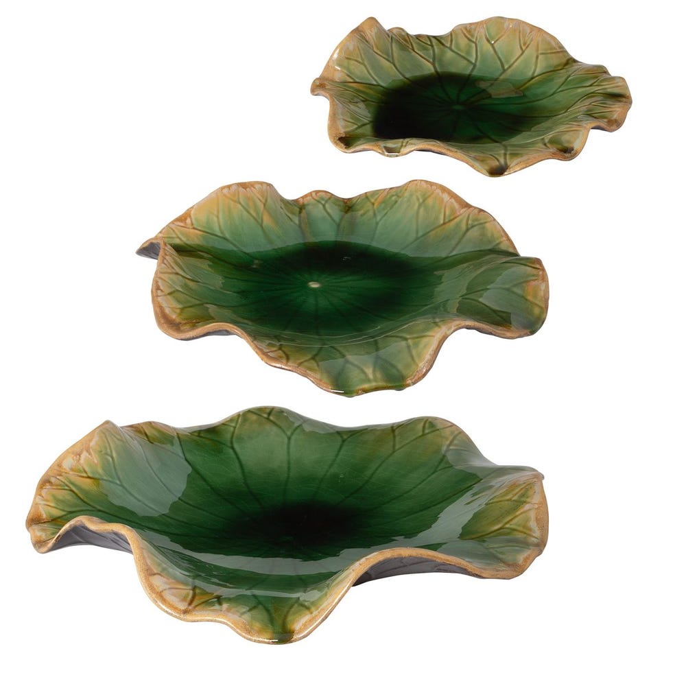 Abella Ceramic Outdoor Wall Decor, S/3